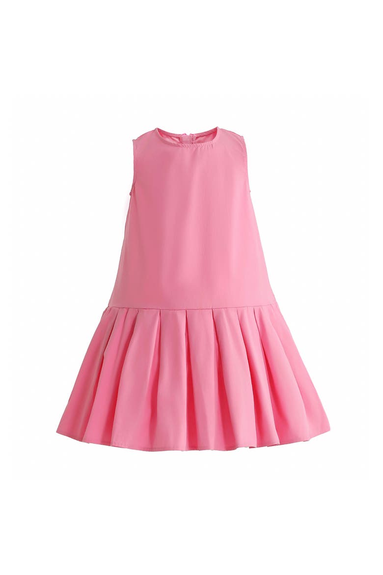 Zariah Bow Back Pleated Dress, Main, color, Pink