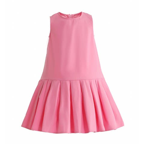 Zariah Bow Back Pleated Dress