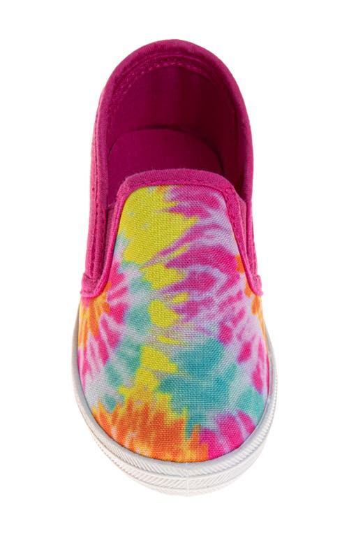 Josmo Kids' Tie Dye Slip-on Sneaker In Fuchsia Multi