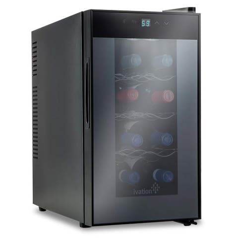 8 Bottle Thermoelectric Wine Cooler - Black