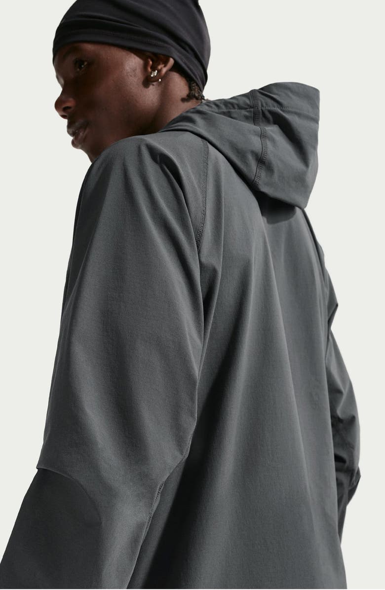 Nike Dri-FIT Oversize Stretch Nylon Hooded Windrunner Jacket, Alternate, color, Black