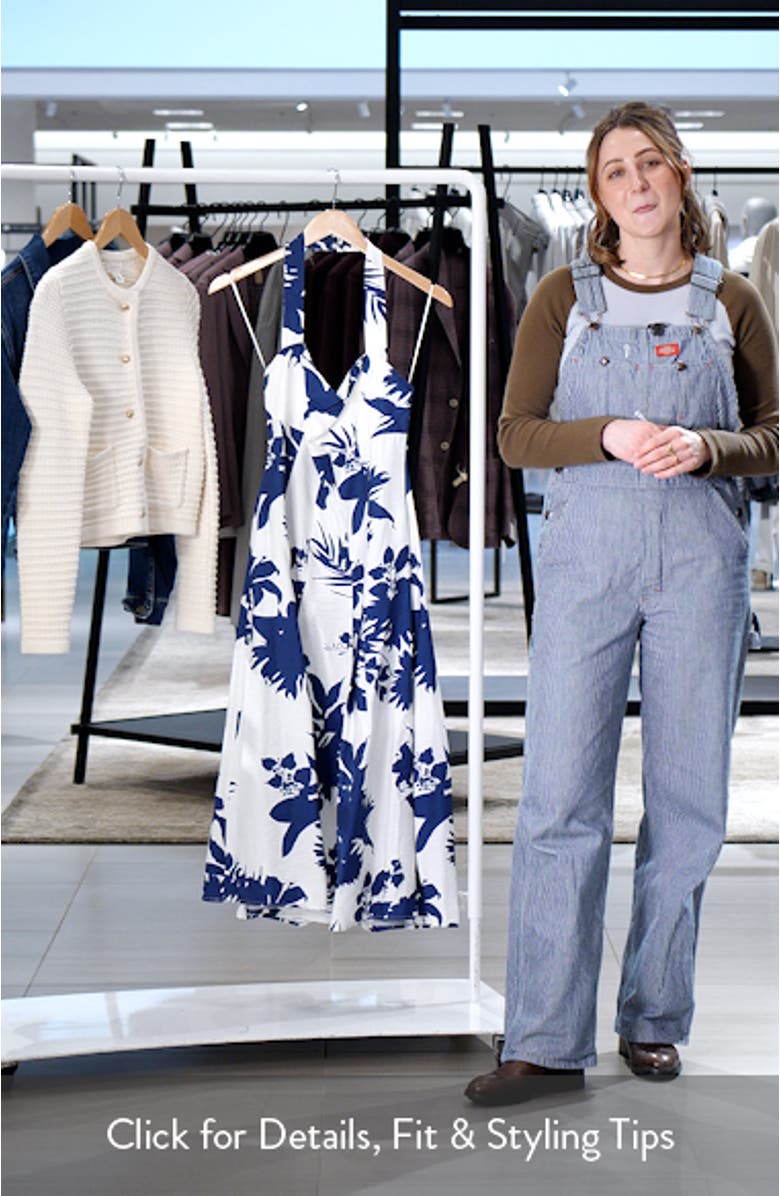 Floral Halter Midi Dress, sales video thumbnail