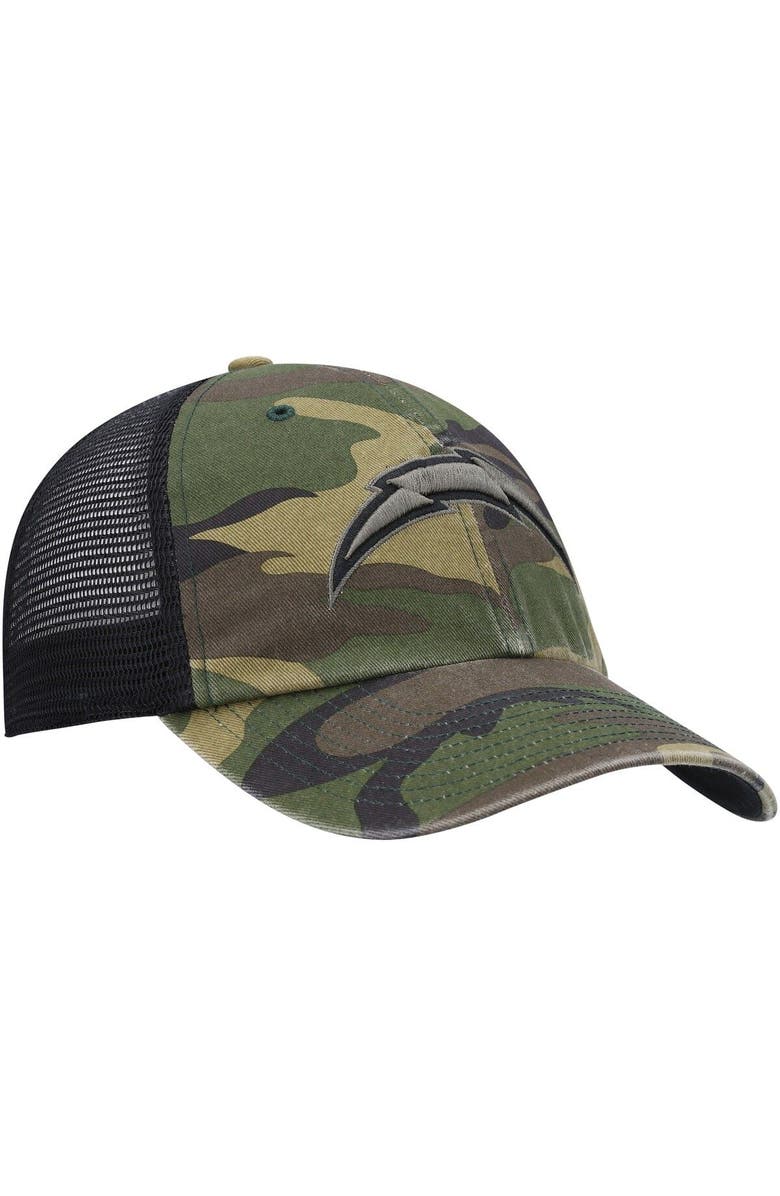 '47 Men's '47 Camo Los Angeles Chargers Branson Clean Up Trucker Hat, Alternate, color,