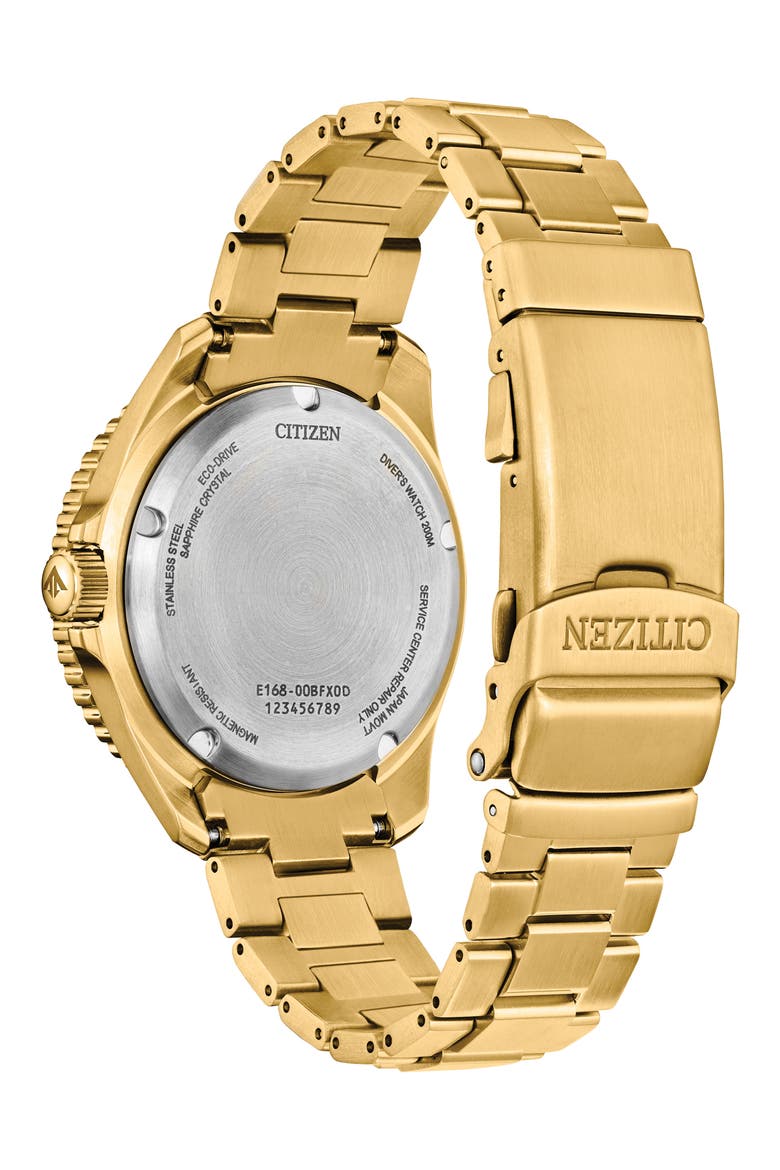 Promaster Sea Eco-Drive Diving Bracelet Watch, 41mm, Alternate, color, GREEN/ GOLD-TONE
