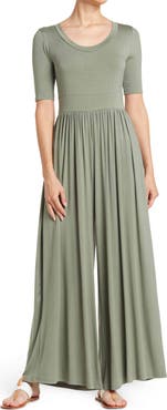WEST K Elbow Sleeve Wide Leg Jumpsuit