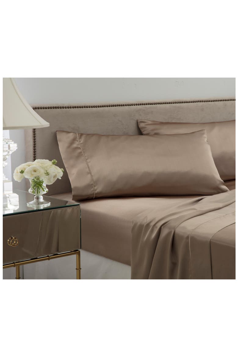 Elegance Satin Pillowcases, Alternate, color, CHAMPAGNE