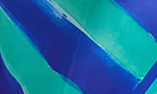 Nasty Gal Abstract Stripe Tie Back Satin Maxi Dress In Blue