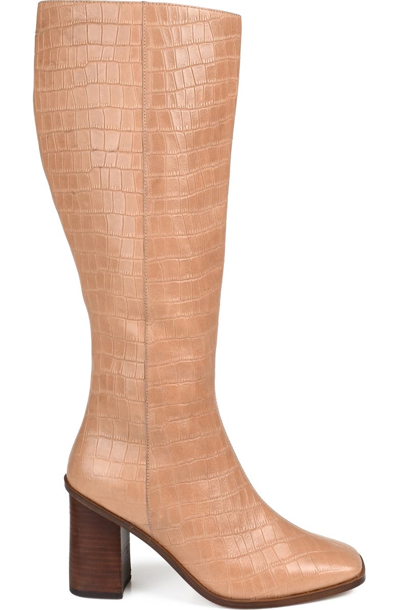 Journee Signature Tamori Leather Boot, Alternate, color, Tan