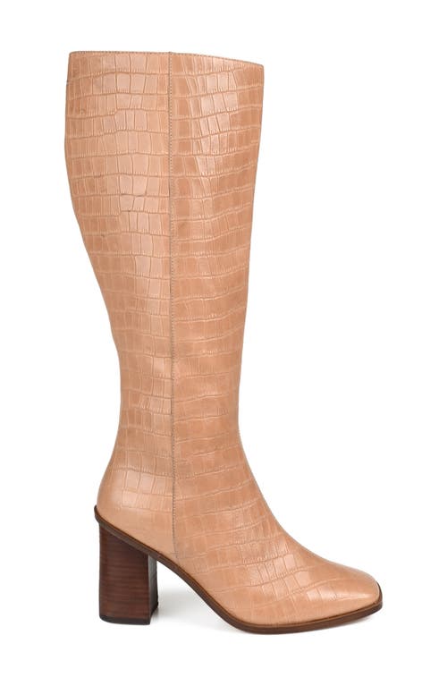 Journee Signature Tamori Leather Boot In Tan