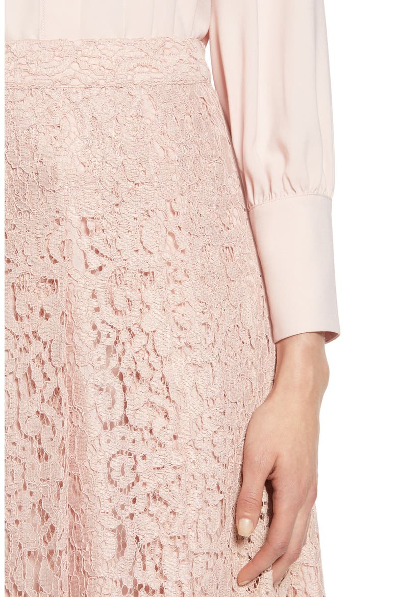 x Atlantic-Pacific Pleated Lace Skirt (Nordstrom Exclusive), Alternate, color, PINK SMOKE