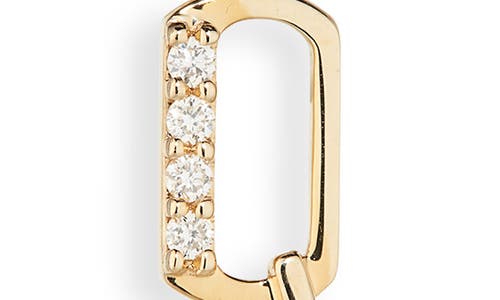 Lana 14k Gold Diamond Initial Single Stud Earring In Brown