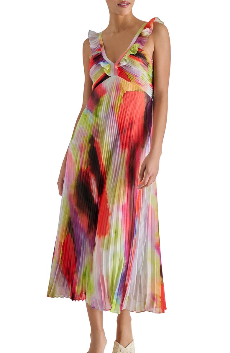 Steve Madden Cova Pleated Sundress, Alternate, color, Multicolored