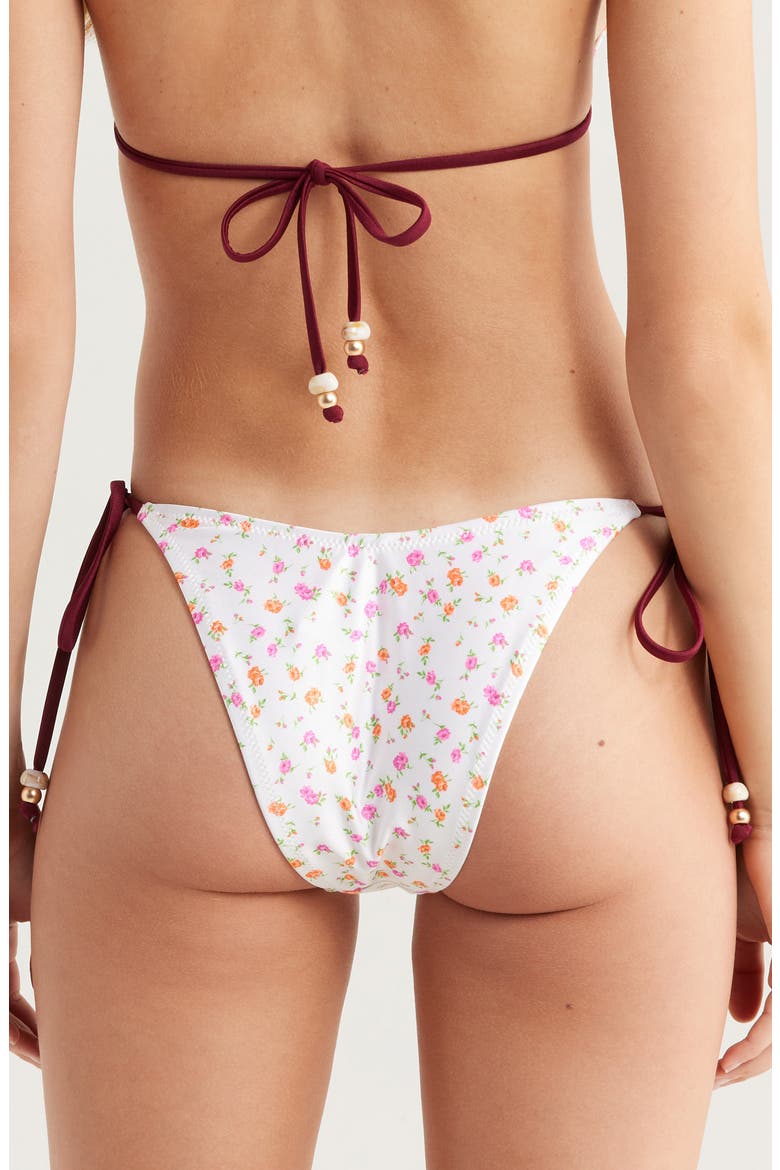 Dipped Side Tie Bikini Bottoms, Alternate, color, ROSIE POSIE