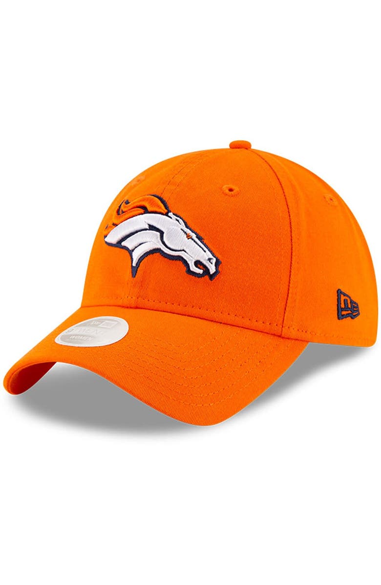 New Era Women's New Era Orange Denver Broncos Core Classic Primary 9TWENTY Adjustable Hat, Main, color, 
