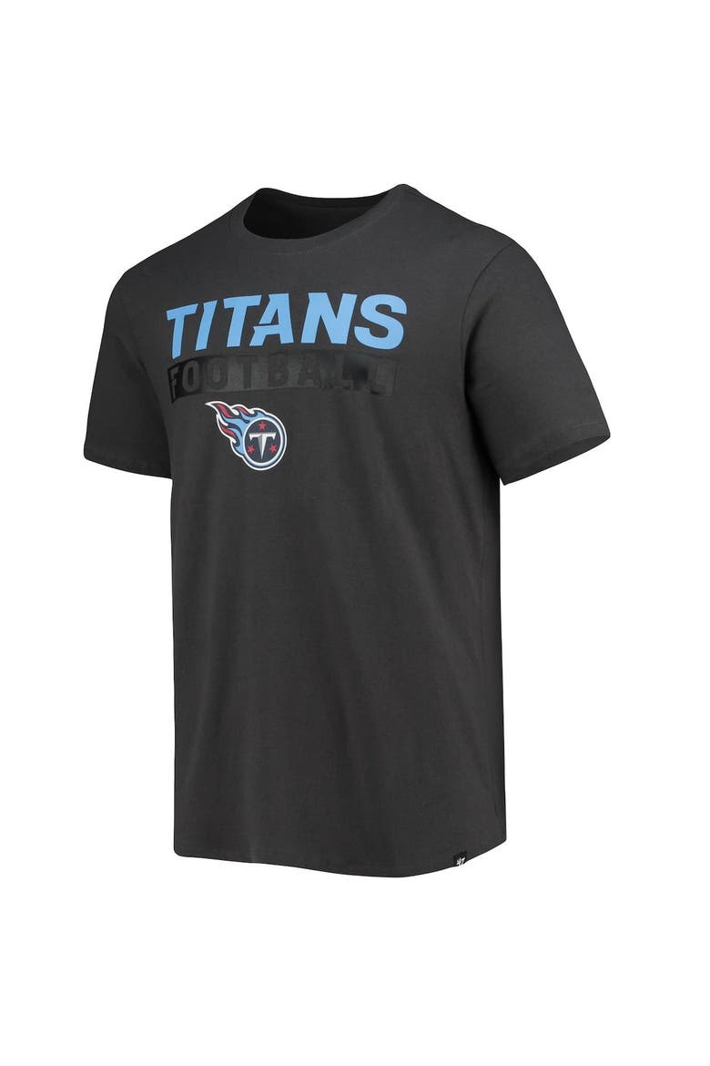 Men's '47 Charcoal Tennessee Titans Dark Ops Super Rival T-Shirt, Alternate, color, Charcoal