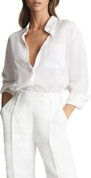Reiss Campbell Linen Button-Up Shirt