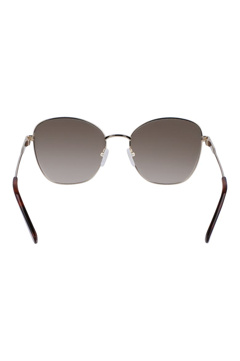 56mm Heritage Butterfly Sunglasses, Alternate, color, GOLD