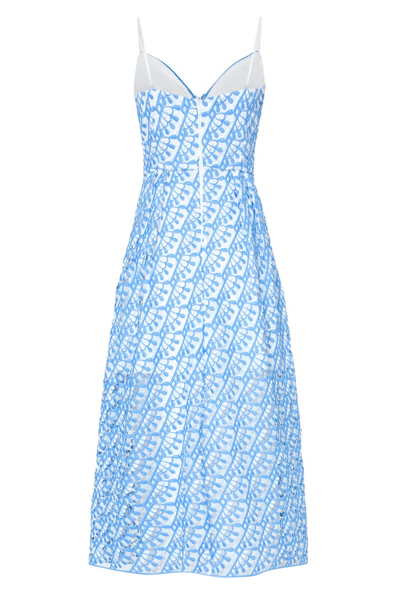 Hazel Embroidered Midi Dress, Alternate, color, BLUE