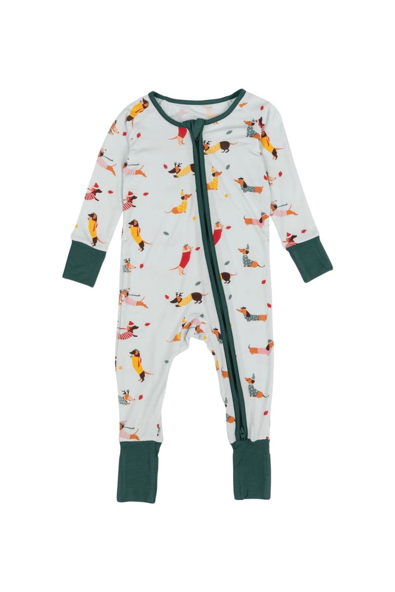 Kids Viscose Matching Family Holiday Pajama Sleeper, Reindeer & Polar Bear Prints, Main, color, Dogs