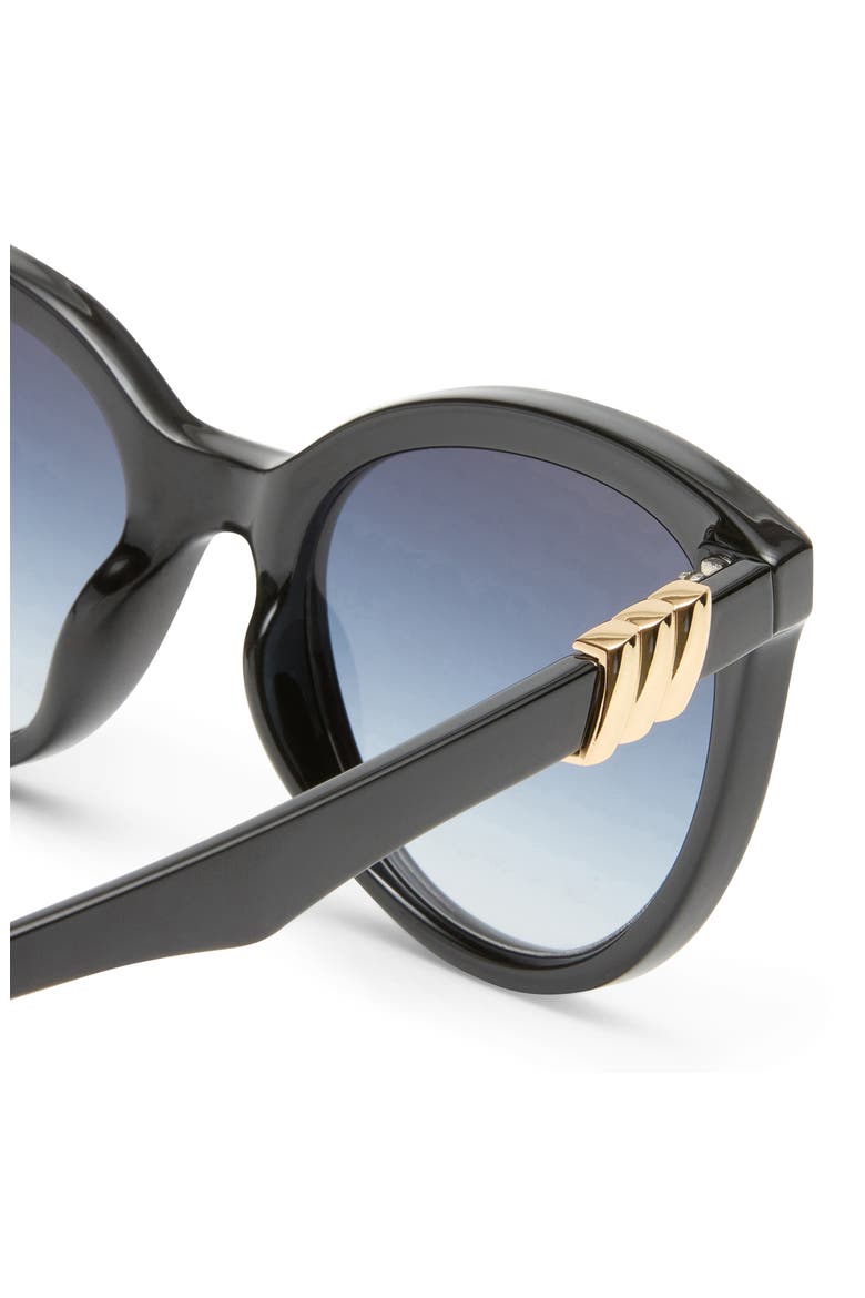 The Muse 54mm Round Sunglasses, Alternate, color, BLACK/ SMOKE GRAD