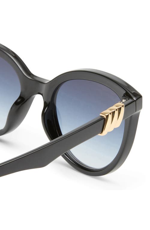 Shop Le Specs The Muse 54mm Round Sunglasses In Black/smoke Grad