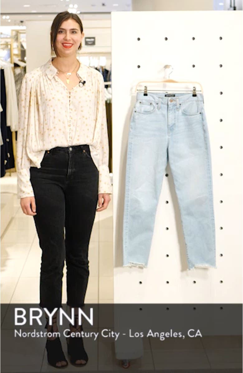 Cigarette Raw Hem Ankle Jeans, sales video thumbnail