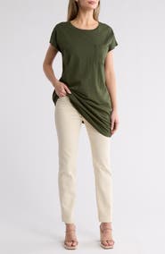 BY DESIGN Arabella Slub Cotton Tunic T-Shirt