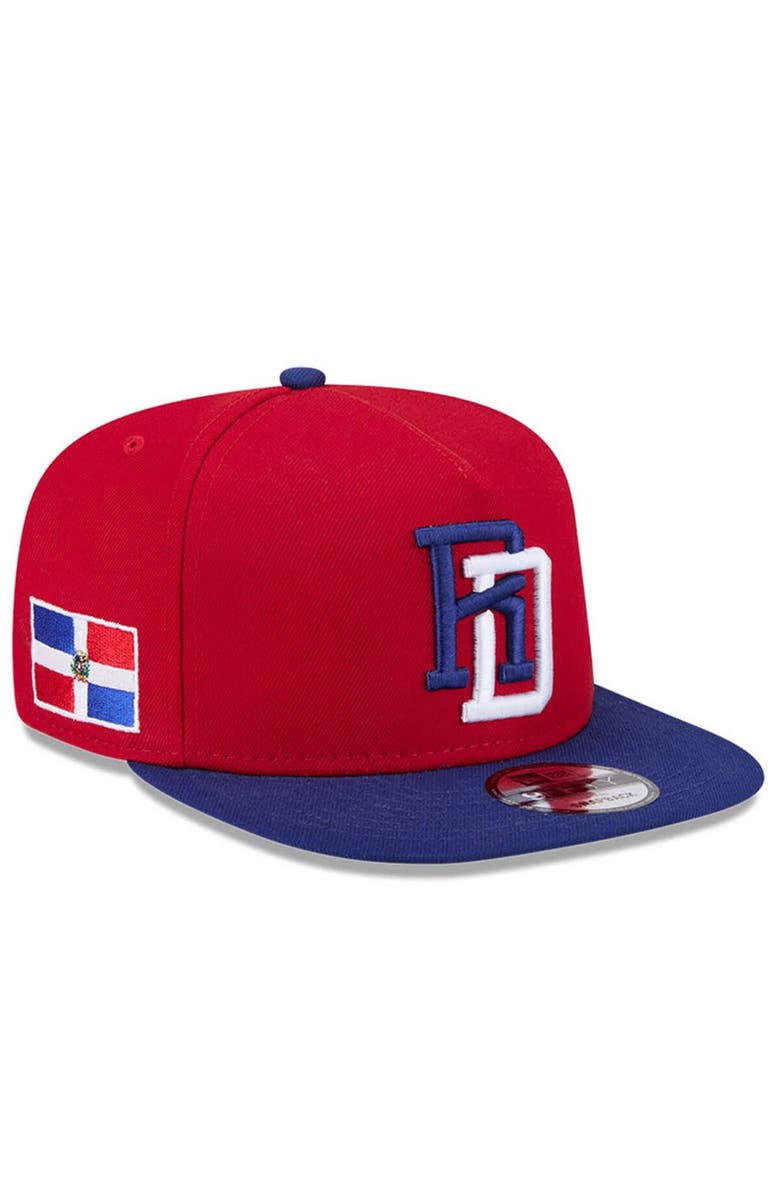 New Era Men's New Era  Red/Blue Dominican Republic Baseball 2026 World Baseball Classic 9FIFTY A-Frame Snapback Hat, Main, color, Red