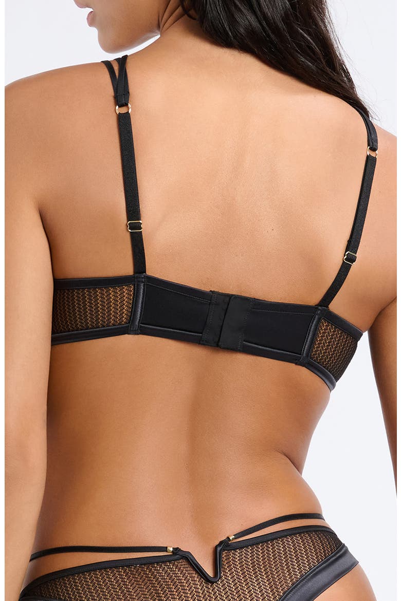 After Midnight Classique Strappy Underwire Bra, Alternate, color, BLACK