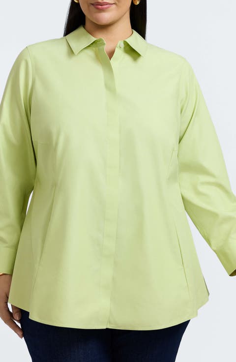 Cici Non-Iron Tunic Blouse (Plus Size)