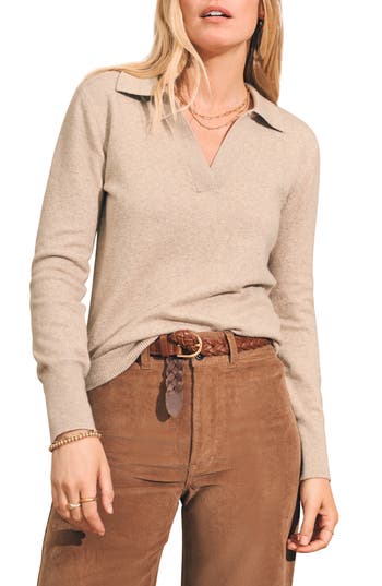 Faherty Jackson Sweater Polo In Brown