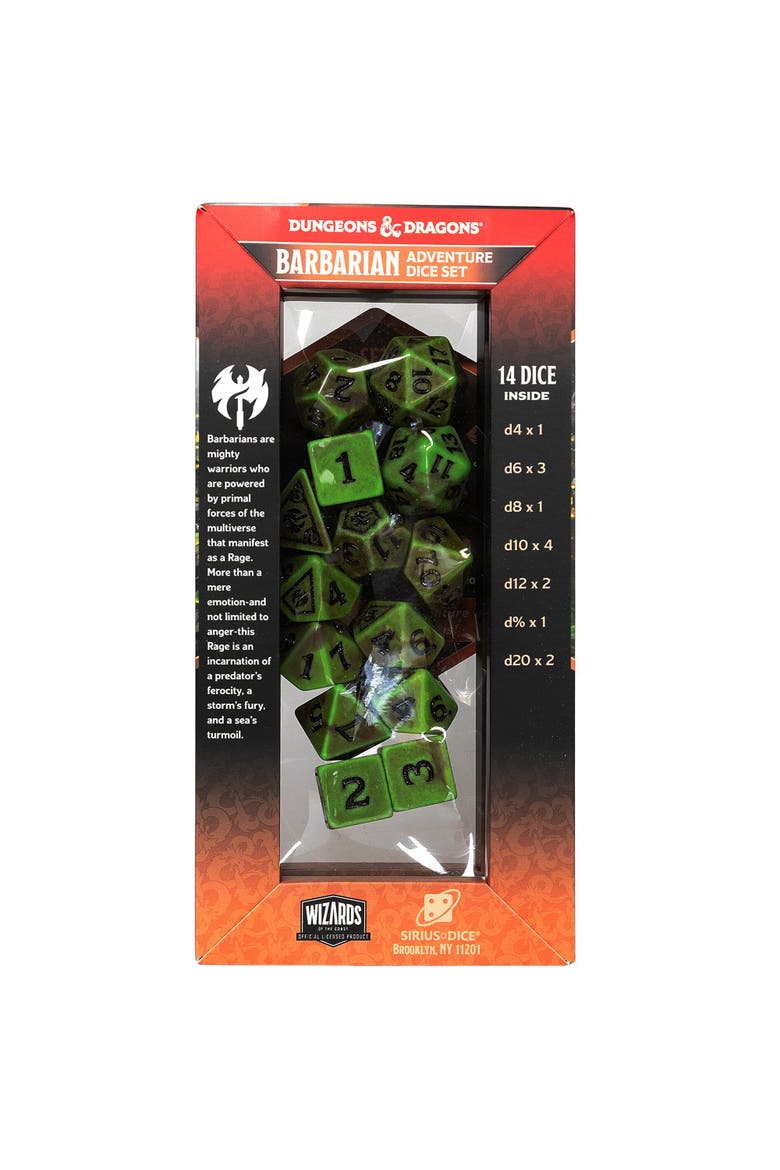 Green and Brown  14 Piece Die Set, Alternate, color, Multicolored