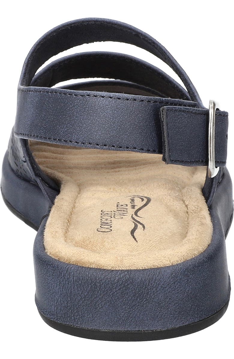 EASY STREET Link Laser Cut Slingback Sandal, Alternate, color, Navy