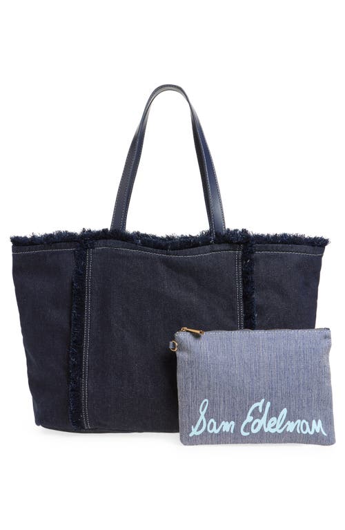 SAM EDELMAN SAM EDELMAN LARGE IRINA REVERSIBLE DENIM TOTE
