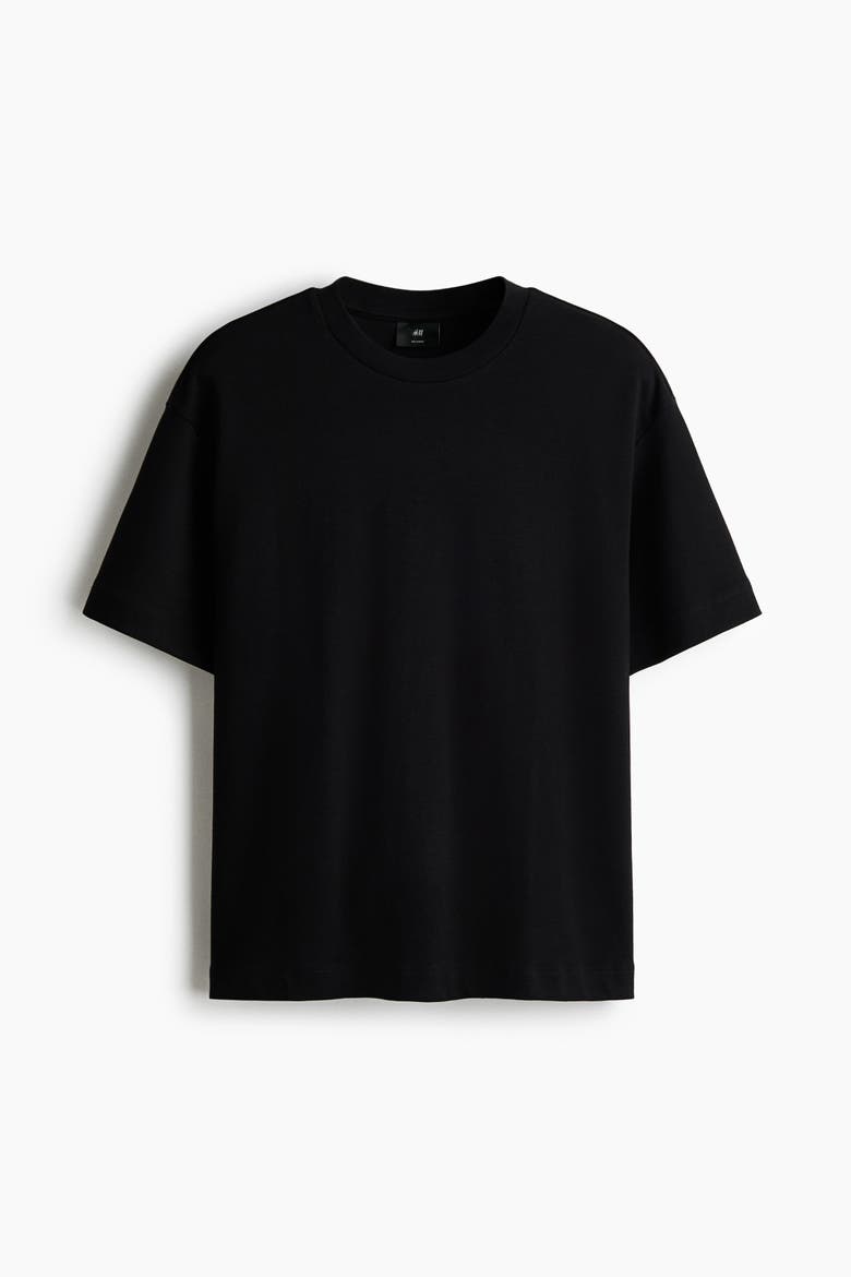 Loose Fit Interlock T-shirt, Alternate, color, Black