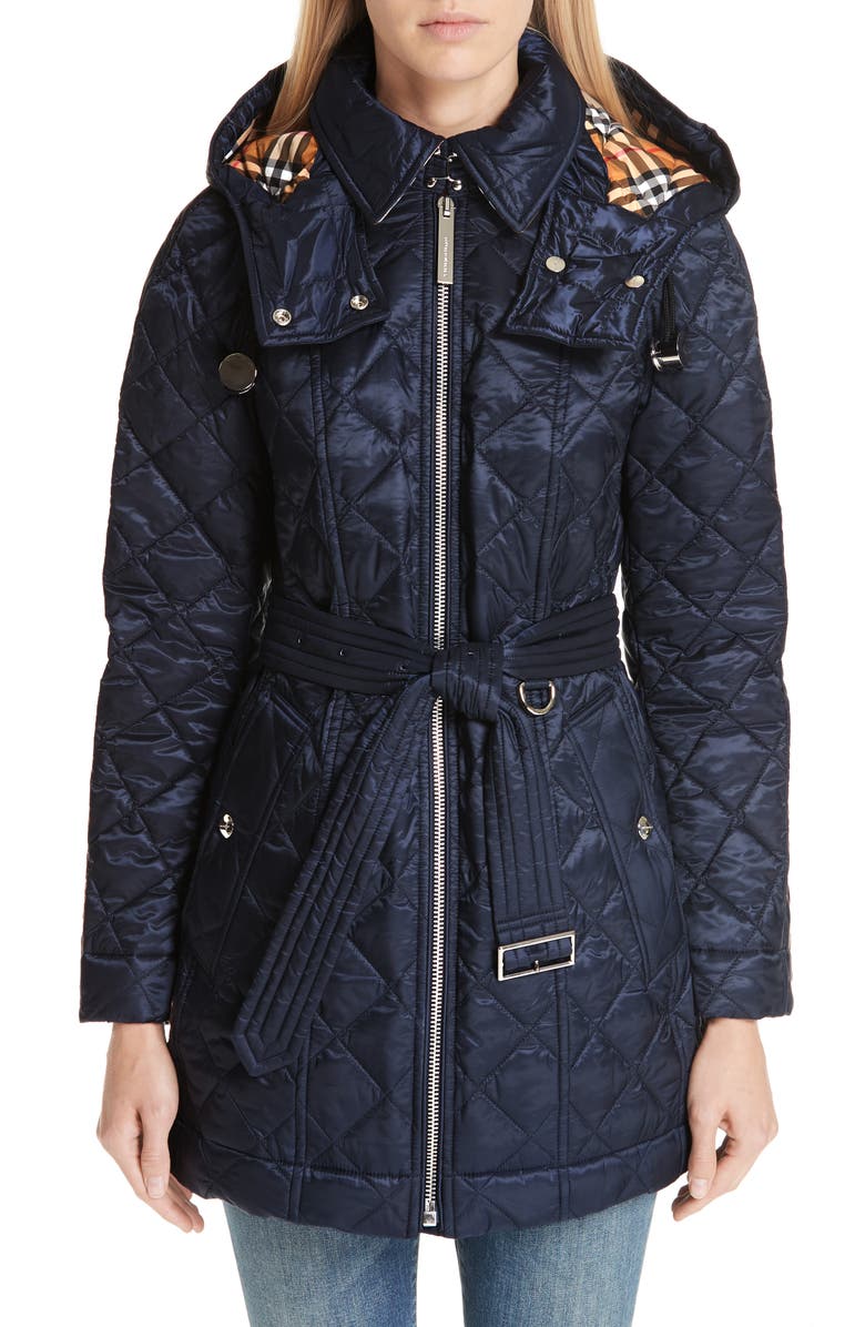 Burberry Baughton 18 Quilted Coat, Main, color, 