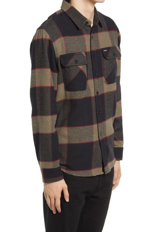 Brixton Bowery Slim Fit Plaid Flannel Button-up Shirt In Multi