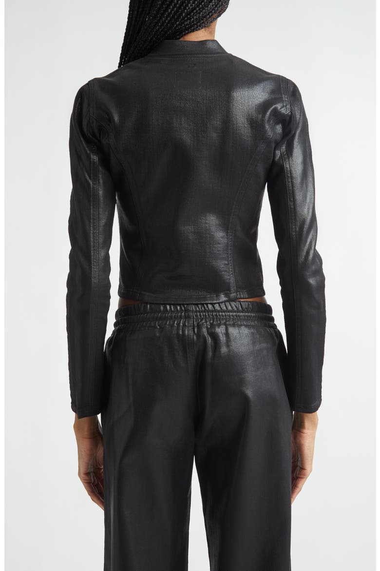 De-Gary-D Jogg Coated Denim Crop Jacket, Alternate, color, BLACK/ DENIM
