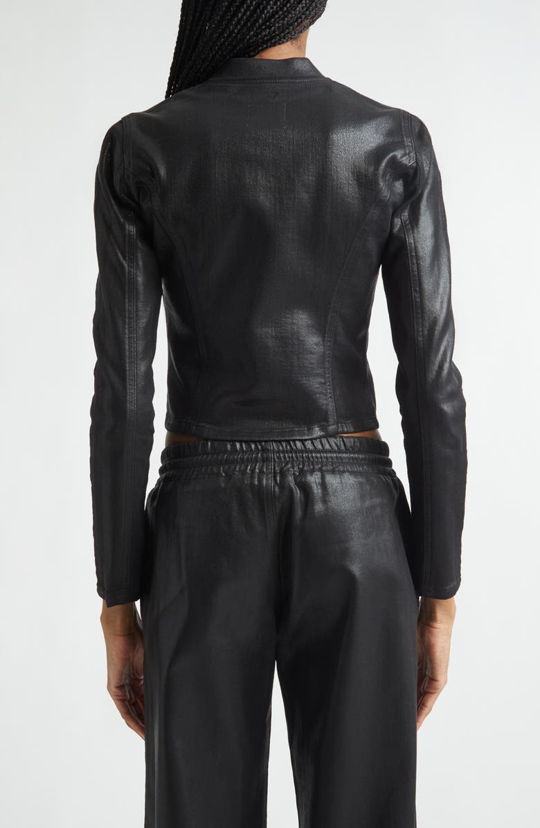 DIESEL<sup>®</sup> De-Gary-D Jogg Coated Denim Crop Jacket, Alternate, color, Black/ Denim