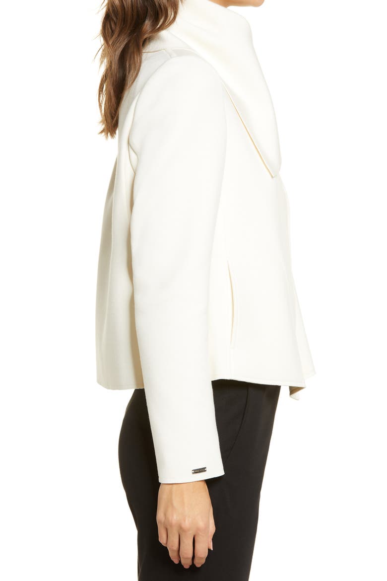 Asymmetrical Scuba Jacket, Alternate, color, ANNE WHITE
