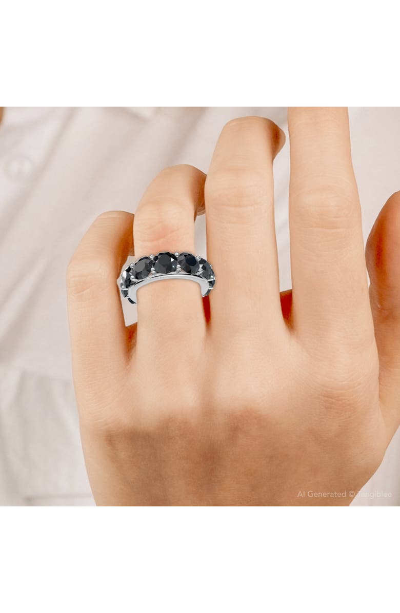 Bliss Diamond 13Ct Black Diamond Eternity Ring 10k Gold Lab Grown, Alternate, color, 