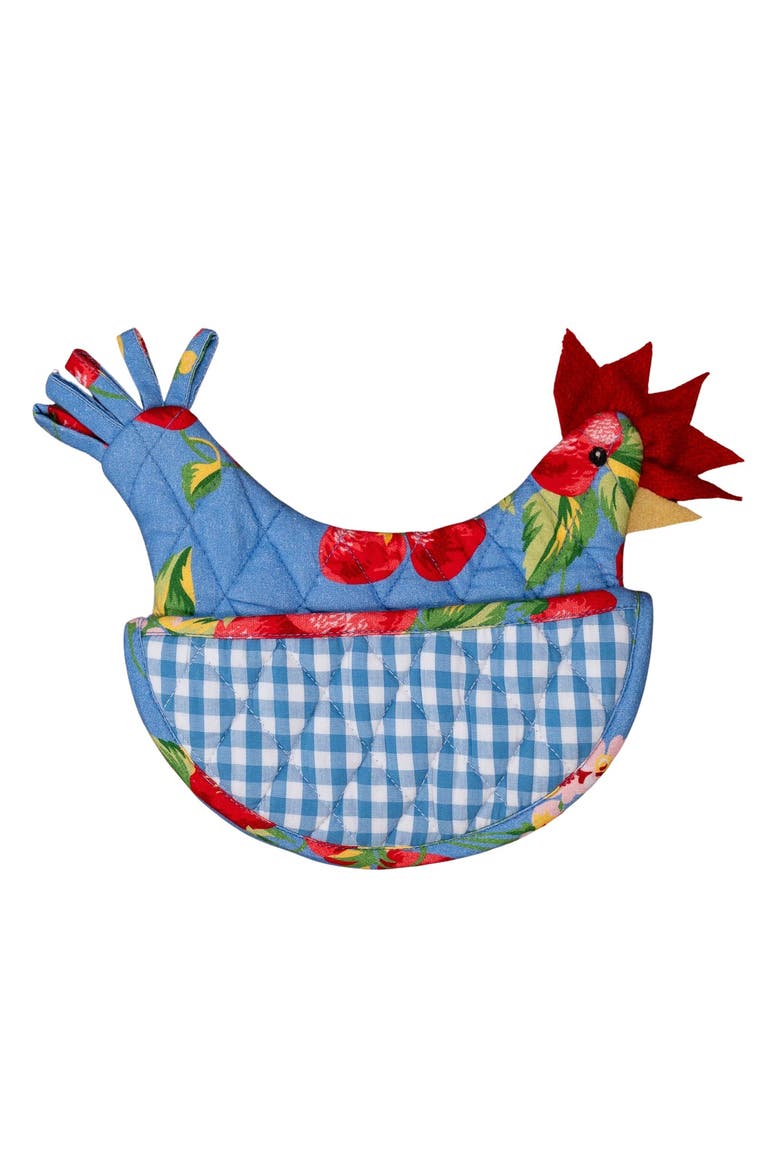 Strawberry Magic Happy Hen Mini Mitt, Main, color, Blue