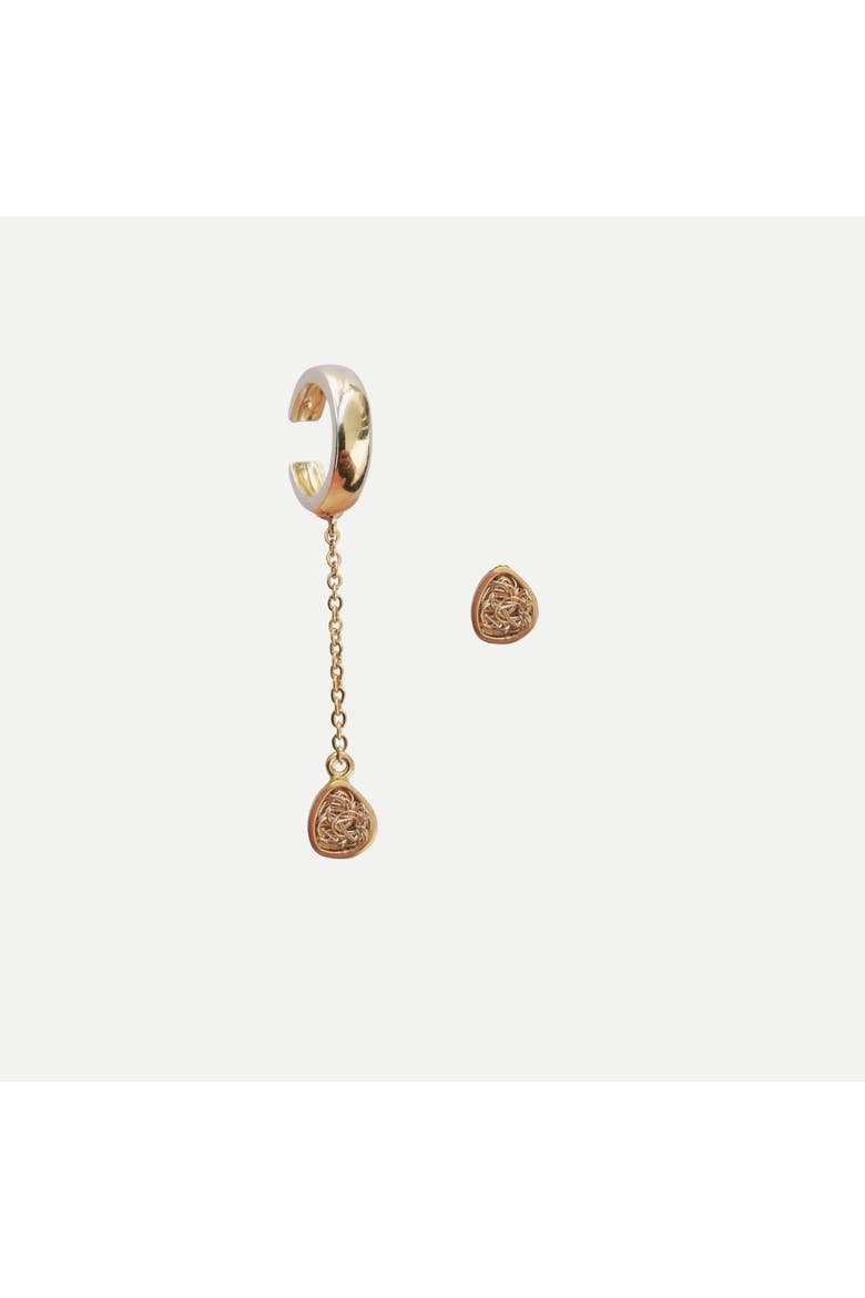 Asymmetrical Ear Cuff Set, Main, color, Gold