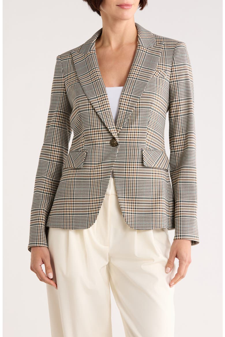 Cutaway Dickey Jacket, Main, color, ECRU/GREEN MULTI