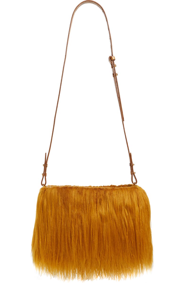 Dries Van Noten Faux Shearling Crossbody Bag, Alternate, color,