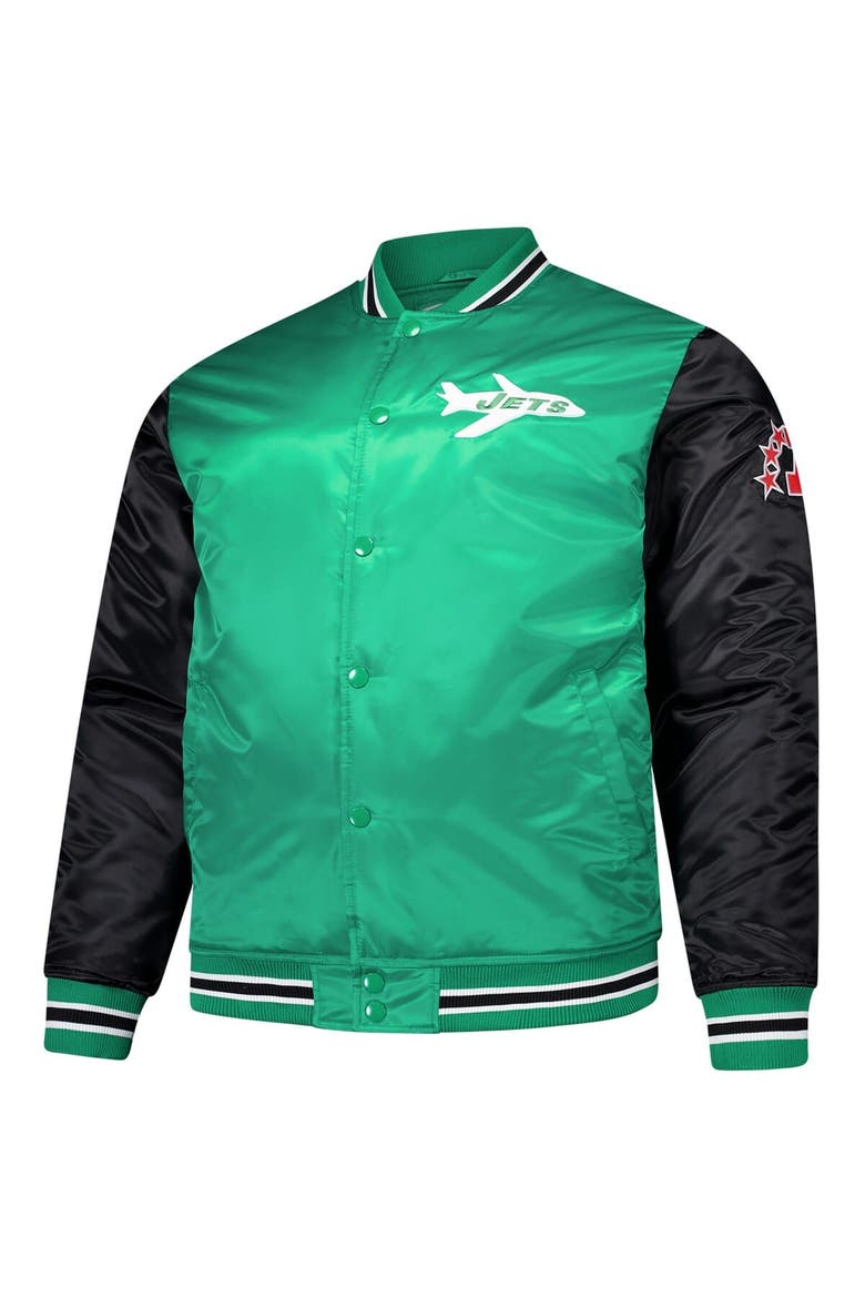 Men's Mitchell & Ness Kelly Green New York Jets Team Satin Jacket, Alternate, color, Kelly Green
