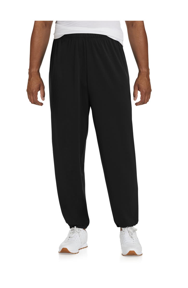 Reebok Performance Jersey Elastic-Hem Tech Pants, Main, color, Black