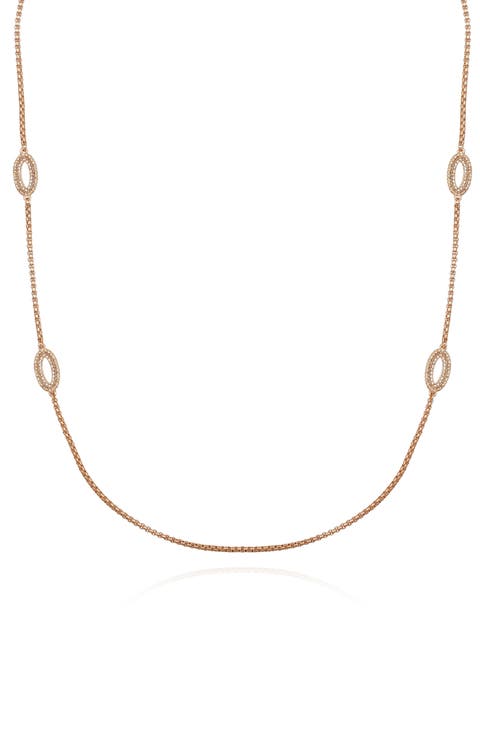 Pavé Station Necklace
