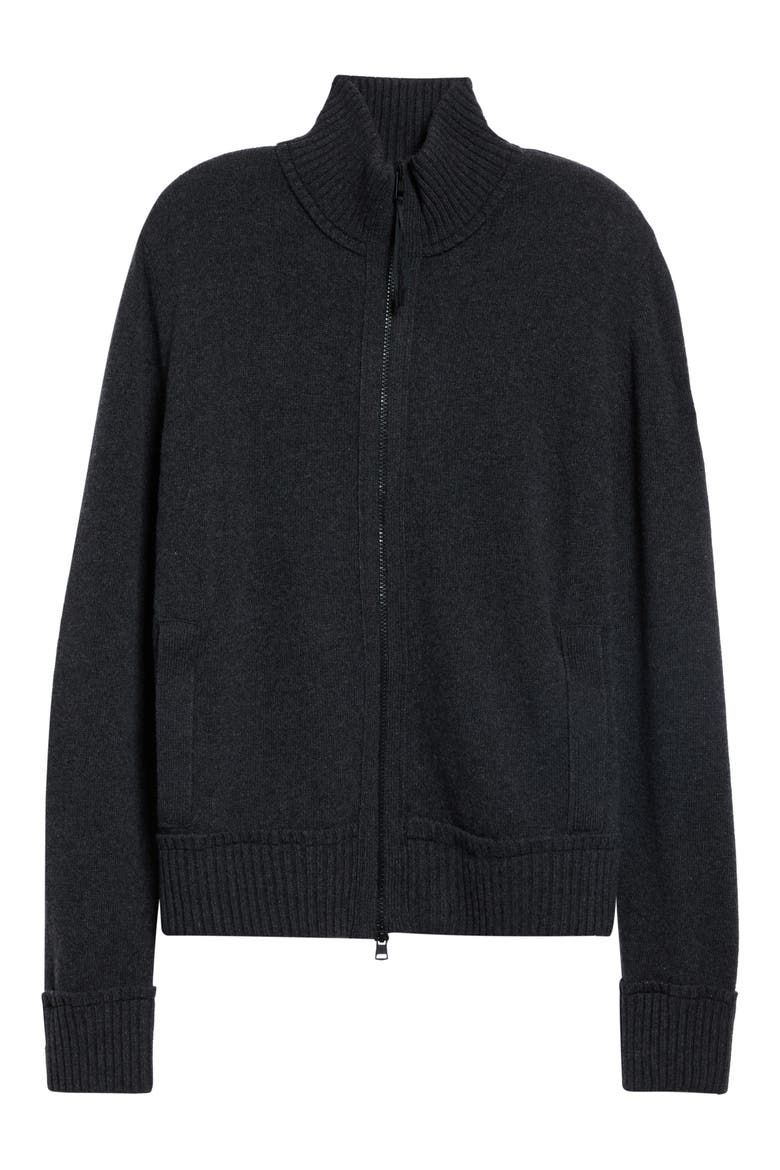 Virgin Wool & Cashmere Cardigan, Main, color, CHARCOAL