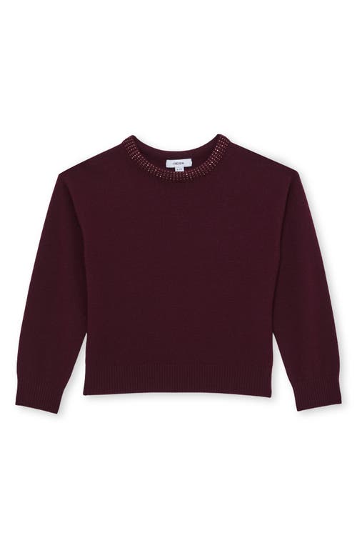Reiss Kids' Elizabeth Embellished Sweater In Red